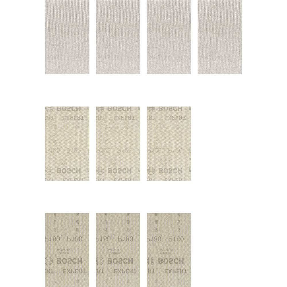 Bosch EXPERT M480 80mm x 133mm Net Abrasive Sanding Sheets 80mm x 133mm Assorted Pack of 10 - Image 1