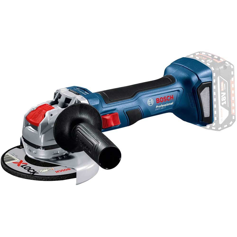 Bosch GWX 18V-7 X Lock 18v Cordless Angle Grinder 115mm No Batteries No Battery Charger No Case - Image 1