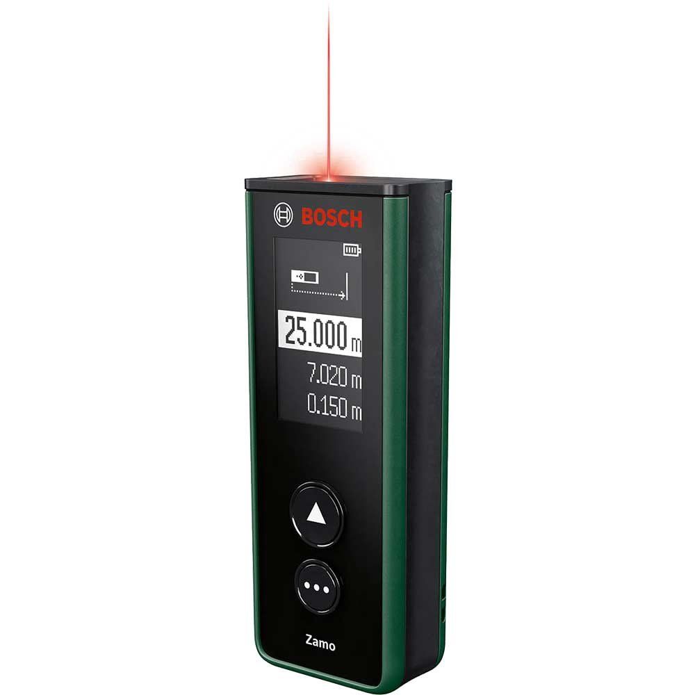 Bosch ZAMO 4 Laser Distance Measure and Area Calculator 25m - Image 1