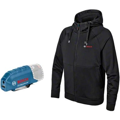 Bosch GHH 12-18V Battery Heated Hoodie Black 2XL