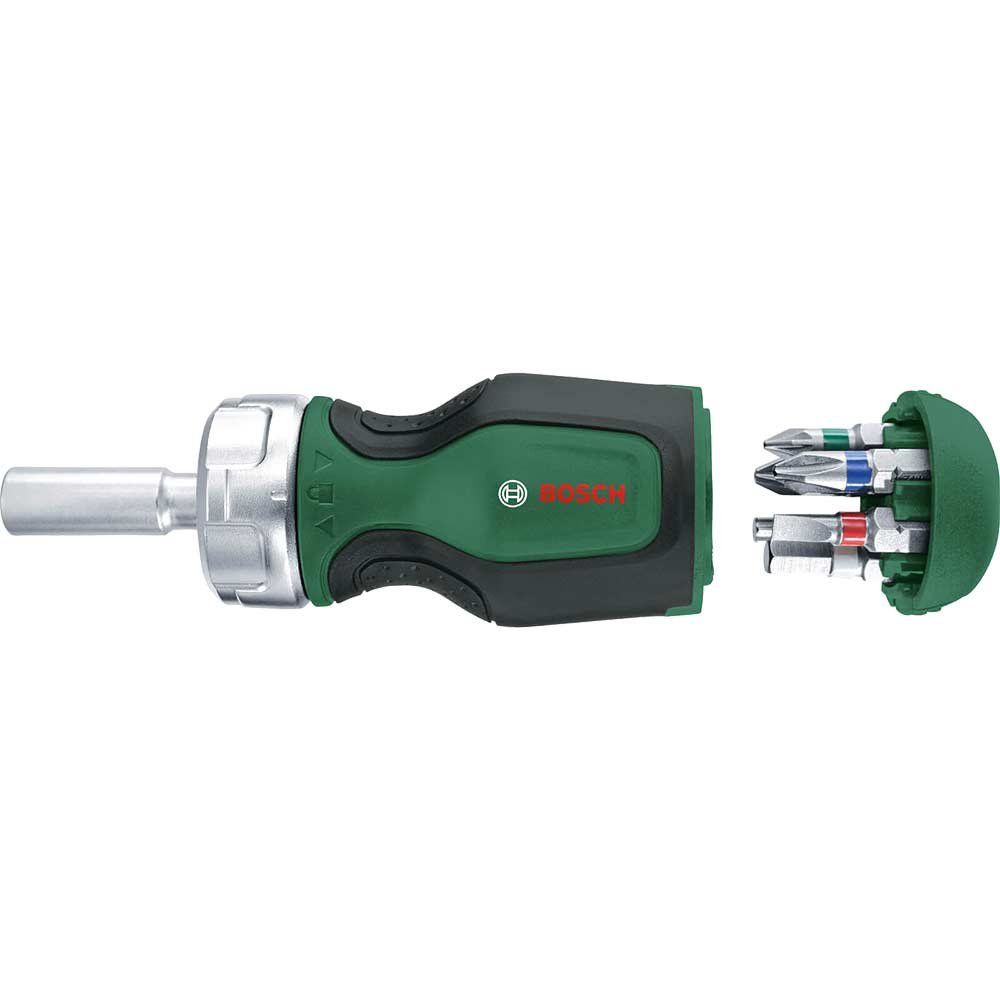 Bosch Ratchet Stubby Screwdriver and 6 Piece Bit Set - Image 1