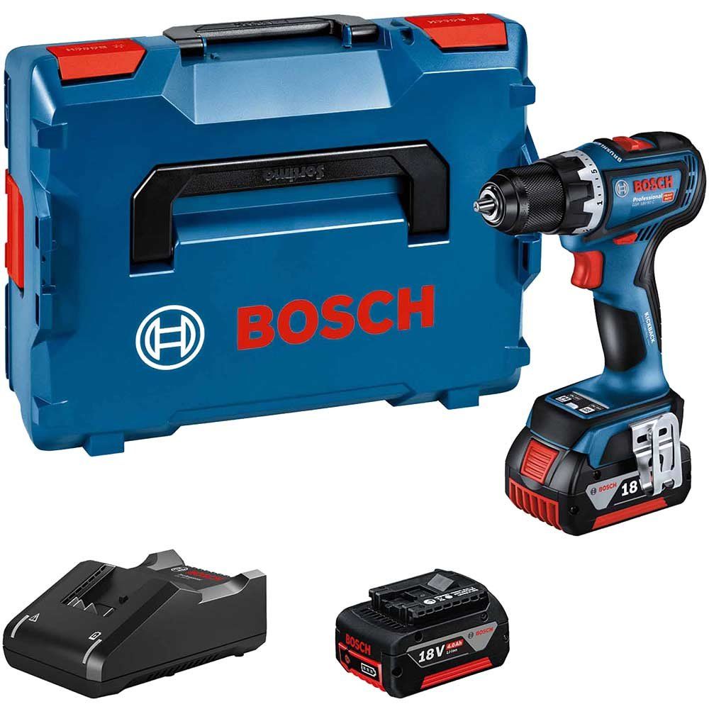 Bosch GSR 18V-90 C 18v Cordless Brushless Drill Driver 2 x 4ah Li-ion Battery Charger Case - Image 1
