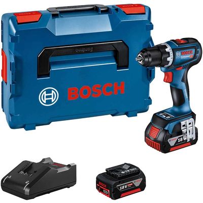 Bosch GSR 18V-90 C 18v Cordless Brushless Drill Driver 2 x 4ah Li-ion Battery Charger Case