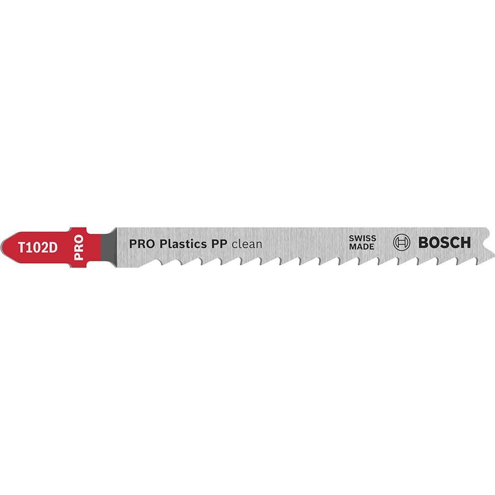 Bosch PRO T102D Plastics PP Clean Cutting Jigsaw Blade Pack of 2 - Image 1