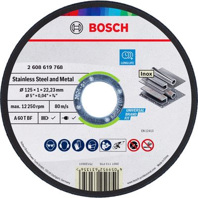Bosch Standard For Metal Straight Cutting Disc 125mm Pack of 1