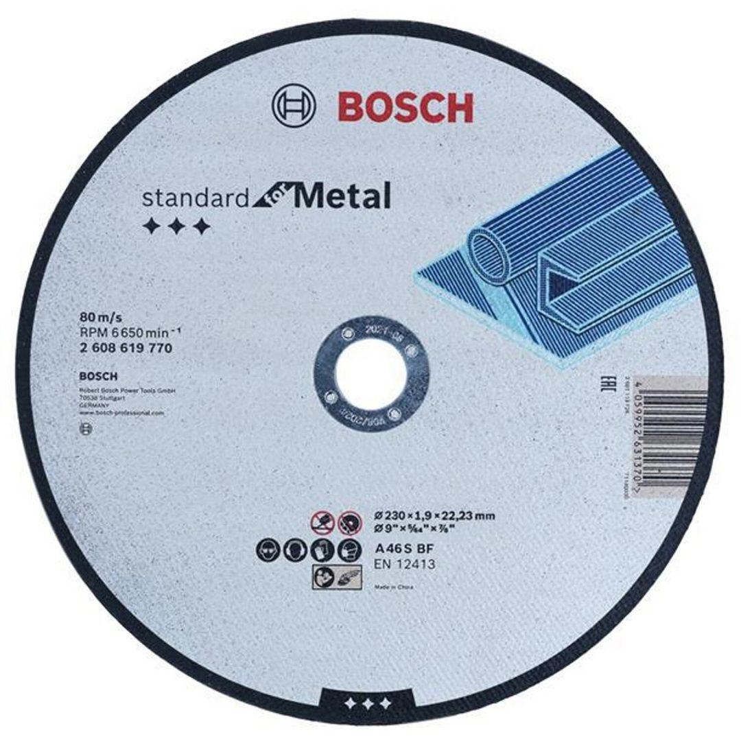 Bosch Powertool Accessories Std Metal Straight Cut Disc 230Mm - Grey - Image 1