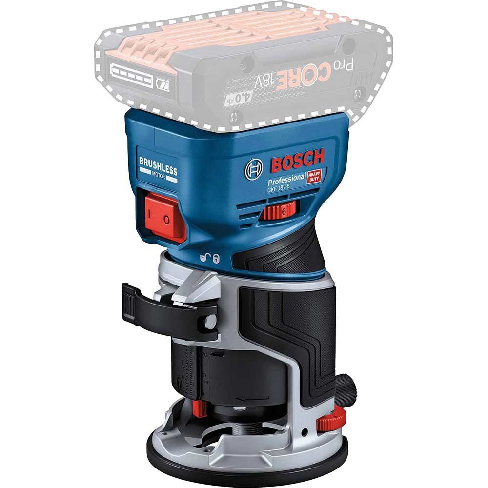 Bosch GKF 18V-8 18v Cordless Brushless 1/4" Palm Router No Batteries No Battery Charger No Case - Image 1