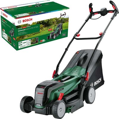 Bosch UNIVERSALROTAK 2X18V-37-550 P4A 36v Cordless Rotary Lawnmower 370mm No Batteries No Battery Charger