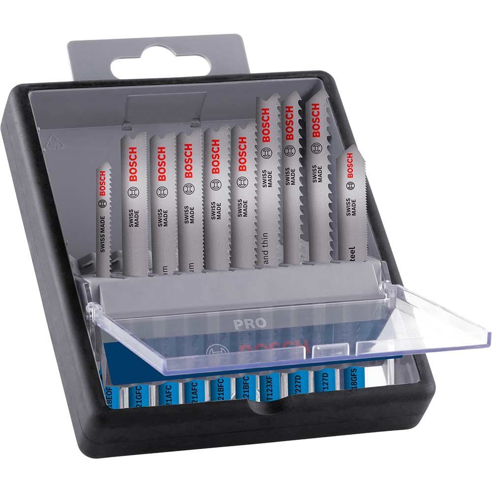 Bosch PRO 10 Piece Metal and Aluminium Cutting Jigsaw Blade Set - Image 1