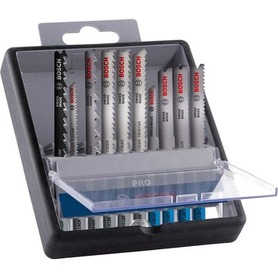 Bosch PRO 10 Piece Wood and Metal Cutting Jigsaw Blade Set