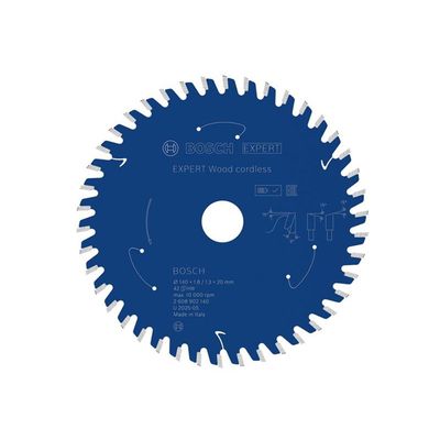 Powertool Accessories Expert Wood Cordless Circular Saw Blade 140 X 20Mm X 42T - Blue