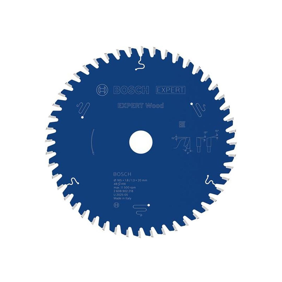 Powertool Accessories Expert Wood Circular Saw Blade 165 X 20Mm X 48T - Blue - Image 1