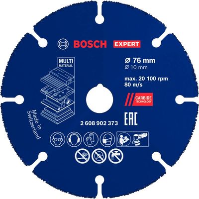 Bosch EXPERT Carbide Multi Material Cutting Disc 76mm Pack of 1