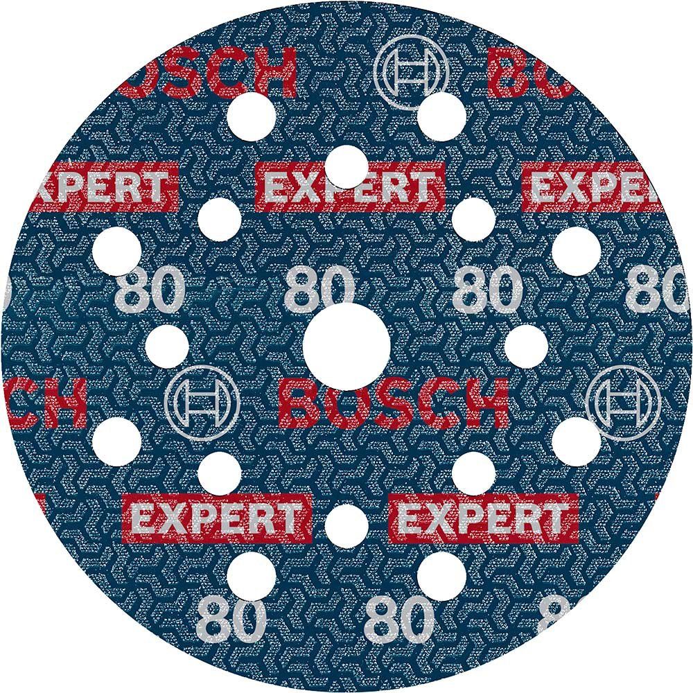 Bosch EXPERT O780 Foil Sanding Discs 125mm 125mm 80g Pack of 50 - Image 1