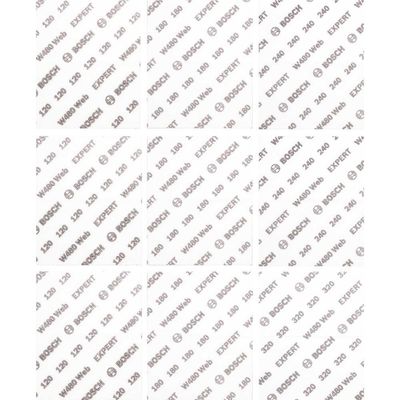Bosch EXPERT M480 Flexi-Web 1/4 Mesh Sanding Sheet 115mm X 140mm Assorted Pack of 9