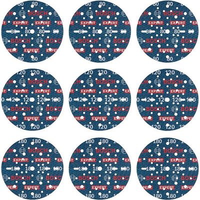 Bosch EXPERT O780 Foil Sanding Discs 150mm 150mm Assorted Pack of 9