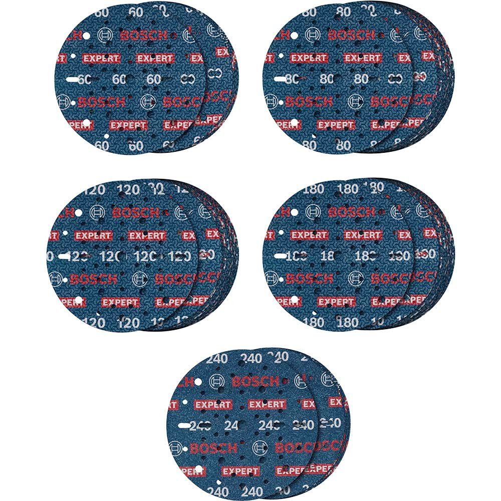 Bosch EXPERT O780 Foil Sanding Discs 150mm 150mm Assorted Pack of 55 - Image 1