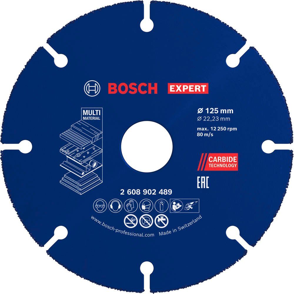 Bosch EXPERT Carbide Multi Material Cutting Disc 125mm Pack of 1 - Image 1