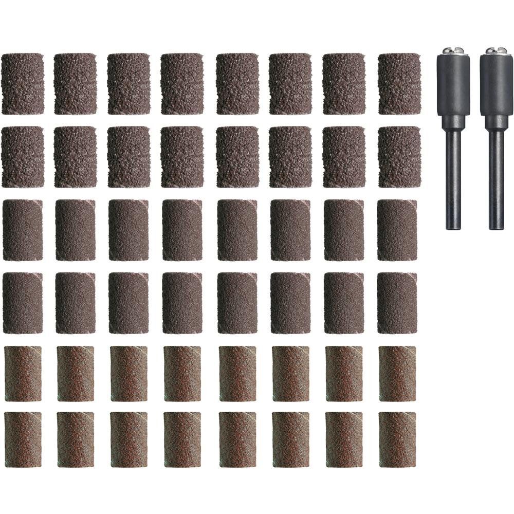 Dremel 50 Piece Assorted Sanding Bands and 6.4mm Mandrels Set - Image 1
