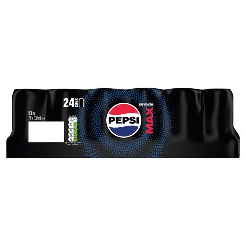 Pepsi Max No Sugar Cola Cans 24 x 330ml - Image 1