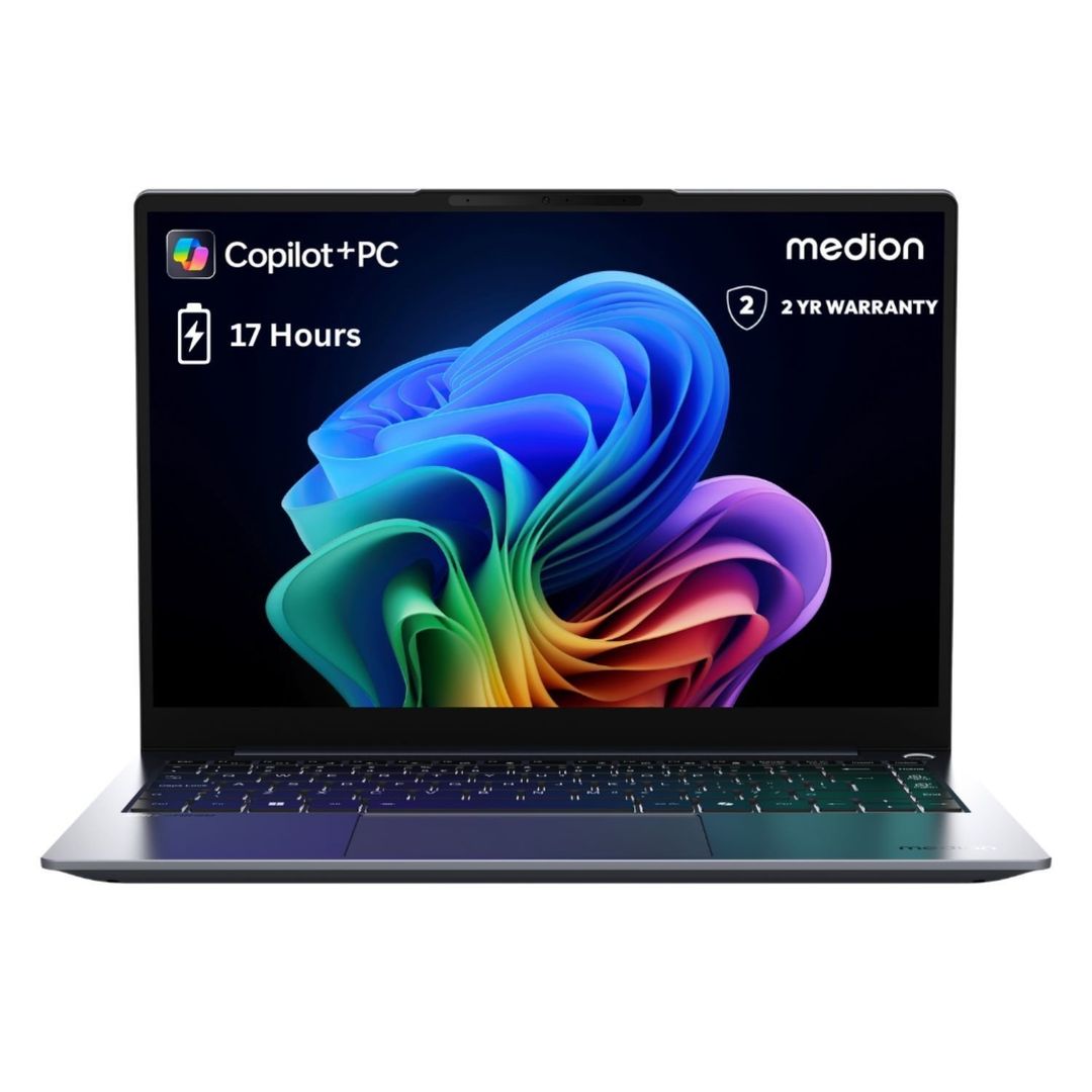 Medion SPRCHRGD S30 Qualcomm Snapdragon X Plus 16GB RAM 512GB SSD 14 Inch Windows 11 Laptop - Image 1