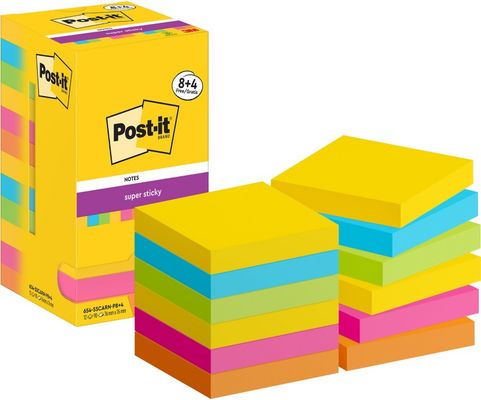 Post-It Super Sticky Notes Carnival Colour Collection 76 mm x 76 mm 90
