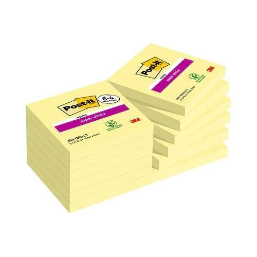 3M 654-SSCY-P8+4 note paper Square Yellow 90 sheets Self-adhesive - Image 1