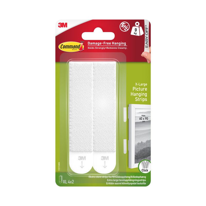 Pack of 4 Command XL Picture Hanging Strip Pair - White - Image 1