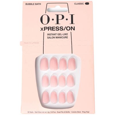 OPI xPRESS/ON Sheer Pink Press On Nails Gel-Like Salon Manicure - Bubble Bath - Thumbnail 2