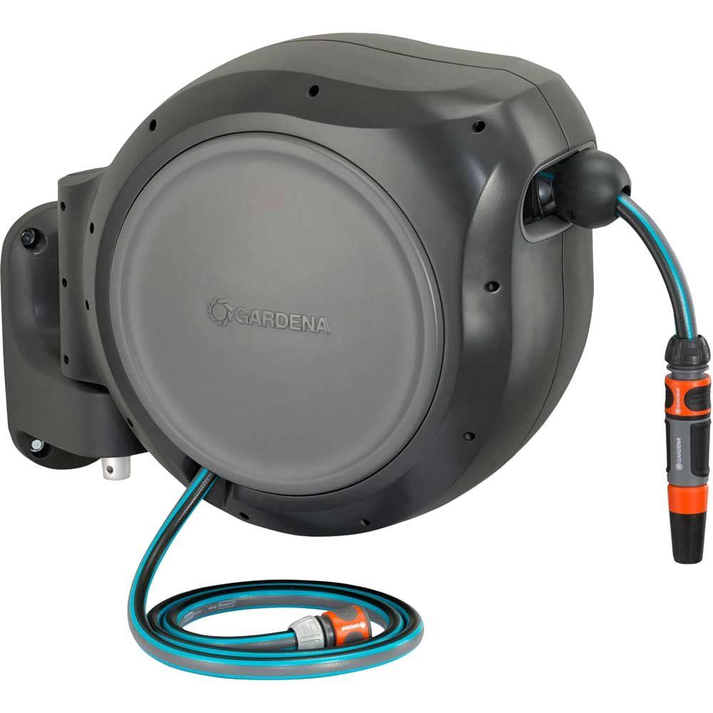 Gardena Wall Mounted Automatic Roll Up Retractable Hose Reel 1/2" / 12.5mm 30m - Image 1