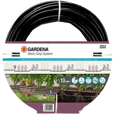 Gardena MICRO DRIP Extension Irrigation Drip Pipe 1/2" / 12.5mm 50m