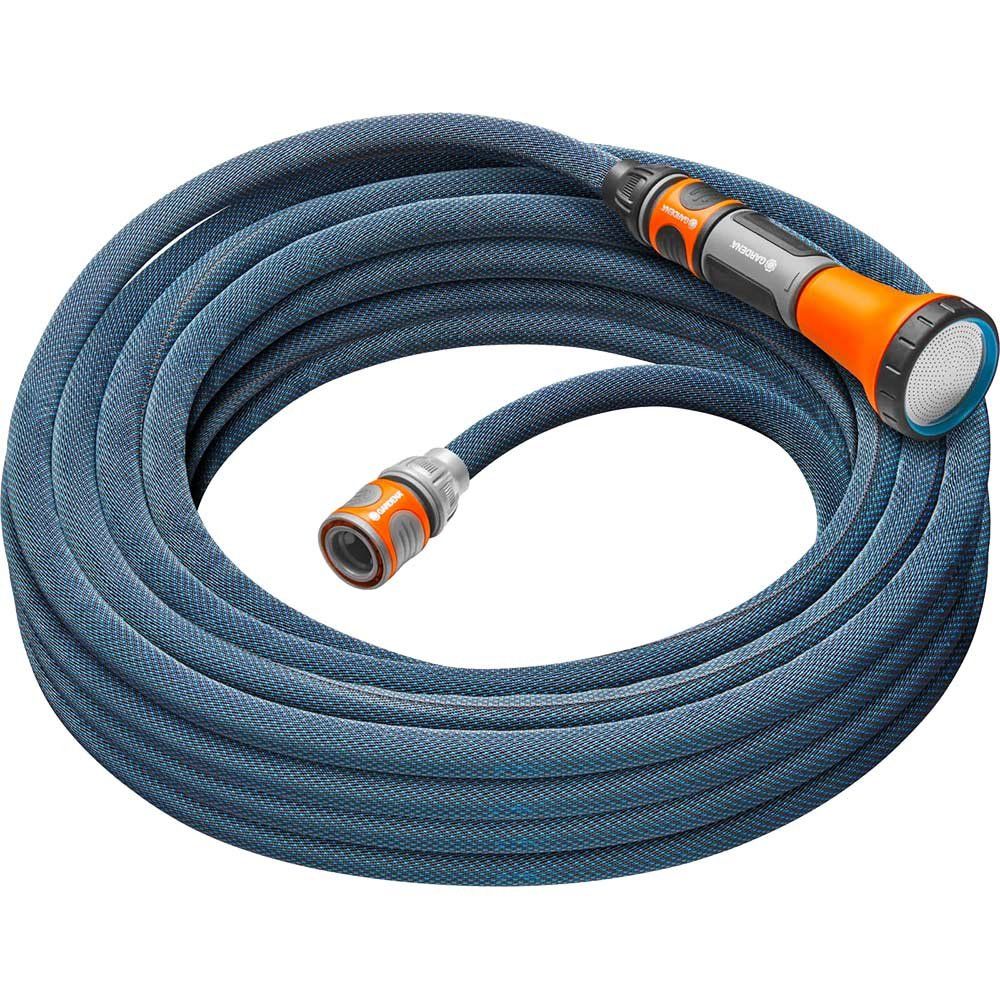 Gardena Liano XTREME Textile Hose Pipe Set 1/2" / 12.5mm 15m Blue - Image 1