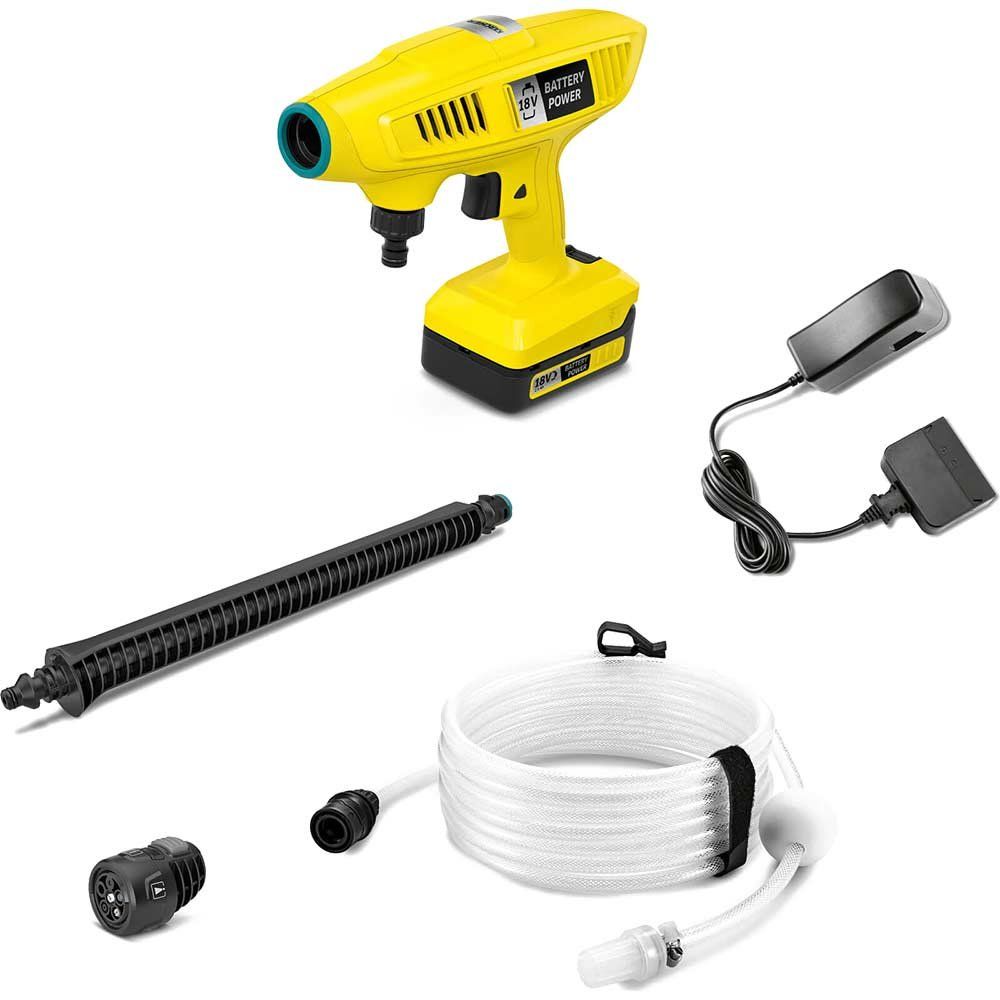 Karcher KHB 4-18 PLUS 18v Cordless Handheld Pressure Washer 21 Bar 1 x 2.5ah Li-ion Battery Charger - Image 1