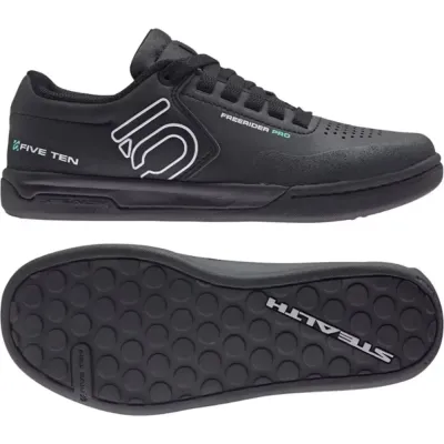 Five Ten Freerider Pro MTB Flat Womens Shoes Core Black/Crystal White/Acid Mint
