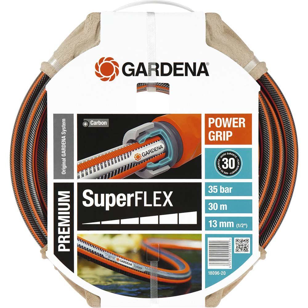 Gardena SuperFlex Premium Hose Pipe 1/2" / 12.5mm 30m Black / Orange - Image 1