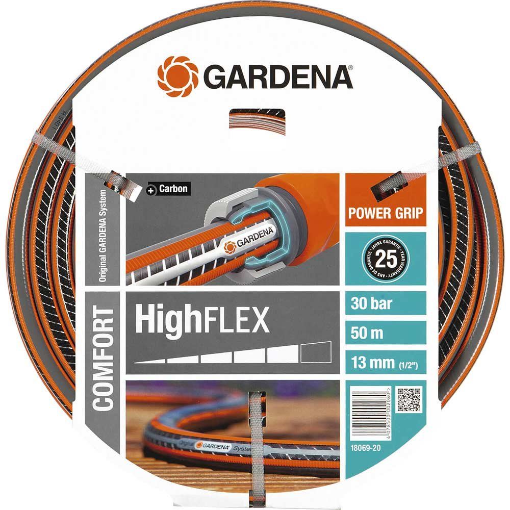 Gardena Comfort HighFLEX Hose Pipe 1/2" / 12.5mm 50m Grey & Orange - Image 1