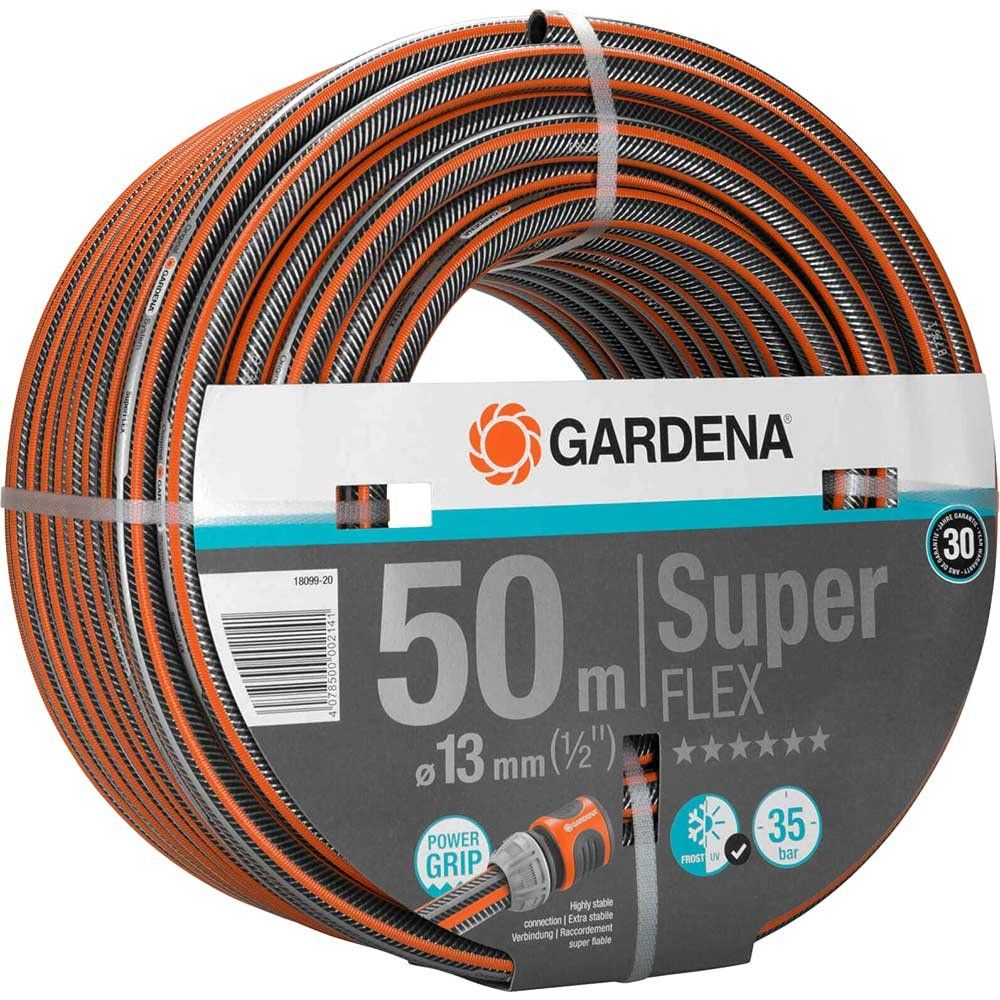 Gardena SuperFlex Premium Hose Pipe 1/2" / 12.5mm 50m Black / Orange - Image 1