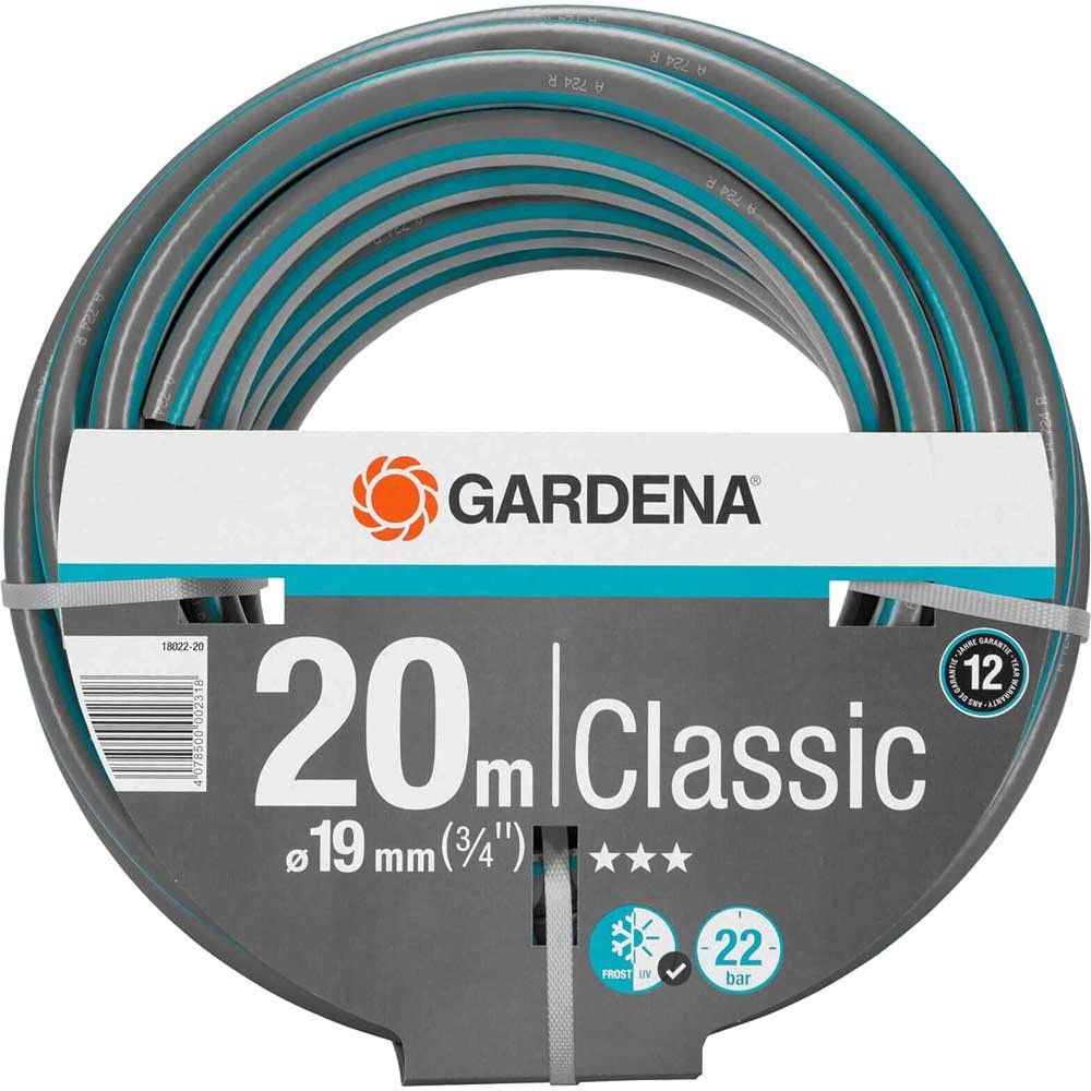 Gardena Classic Hose Pipe 3/4" / 19mm 20m Blue & Grey - Image 1