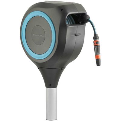 Gardena Freestanding Automatic Roll Up Retractable Hose Reel 1/2" / 12.5mm 20m
