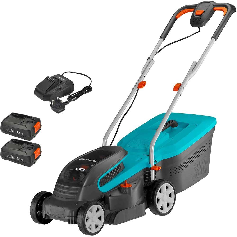 Gardena POWERMAX 32 P4A 36v Cordless Rotary Lawnmower 320mm - Image 1