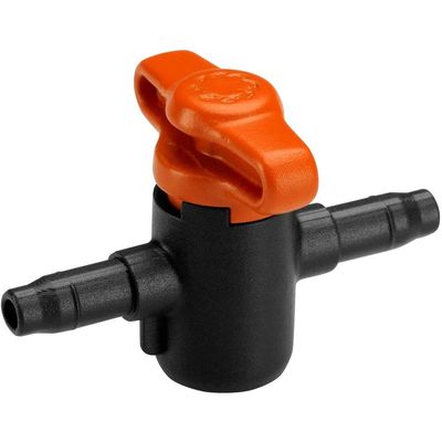 Gardena MICRO DRIP Pipe Regulator and Shut Off Valve 3/16" / 4.6mm Pack of 2