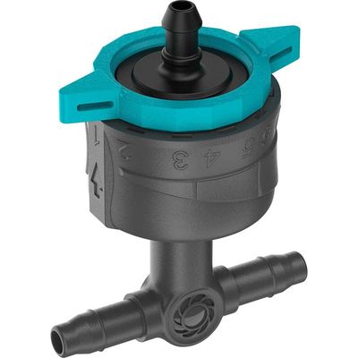 Gardena MICRO DRIP Adjustable Inline Pressure Compensating Drip Head 3/16" / 4.6mm 8 Litres Hour Pack of 5