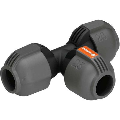 Gardena PIPELINE and SPRINKLERSYSTEM T Piece Hose Pipe Connector 25mm Pack of 1