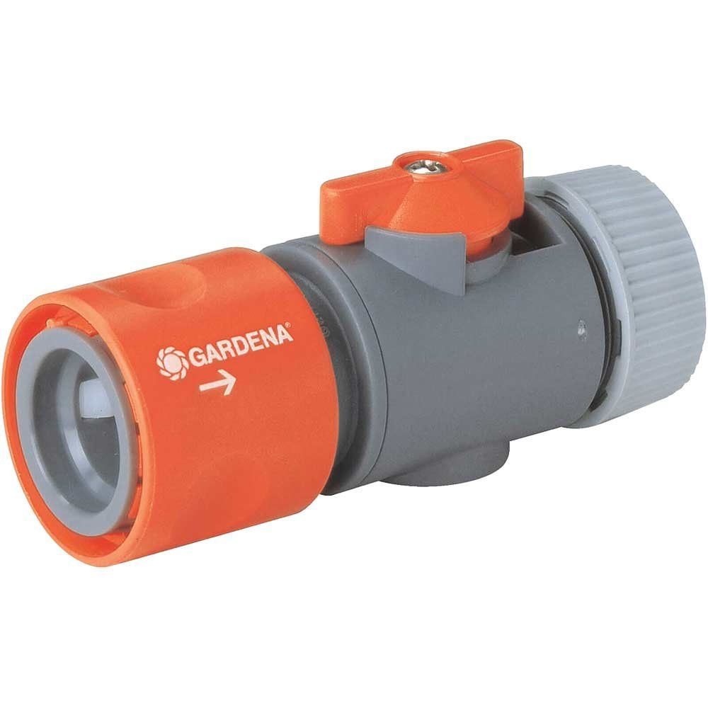 Gardena ORIGINAL Hose Pipe Connector with Control Valve 1/2" / 12.5mm Pack of 1 - Image 1