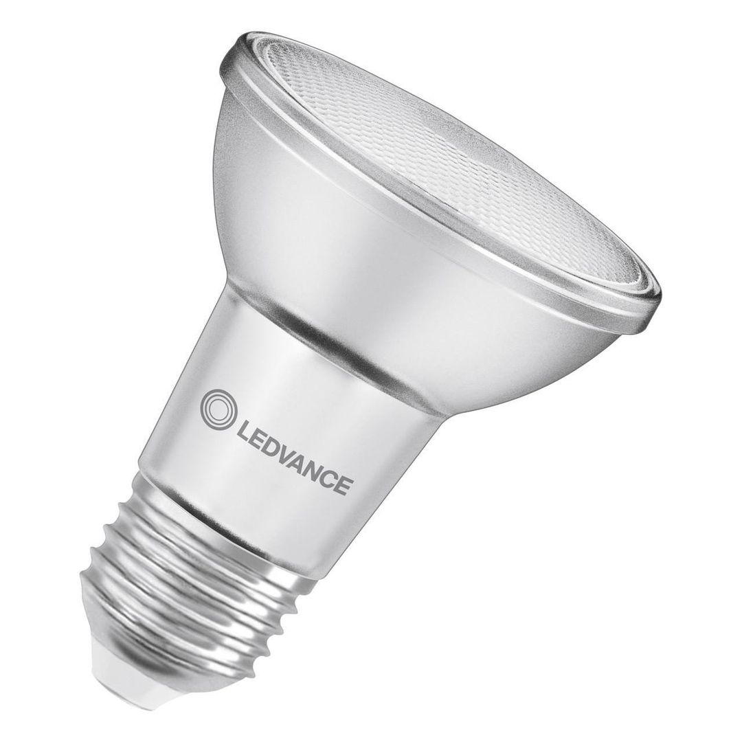 Ledvance PAR20 Reflector LED Light Bulb E27 6.4W (50W Eqv) Dim Warm White Diffused Performance Class Spotlight Screw 36° - Image 1