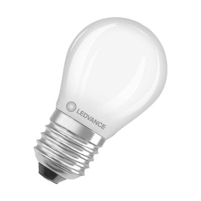 Osram Golfball LED Classic P Light Bulb E27 3.4W (40W Eqv) Dim Warm White Opal Superstar Round Screw Frosted Pearl Satin