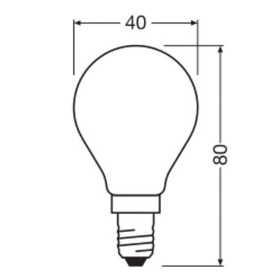 OSRAM LED bulb, teardrop shape, E14, 3.4 W, matt 2,700 K, dimmable
