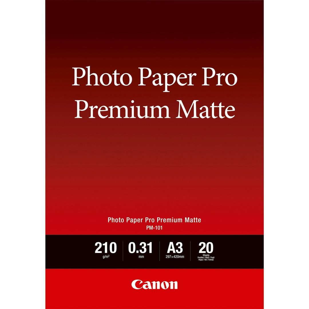 Canon PM-101 Premium Matte Photo Paper A3 - 20 Sheets - Image 1