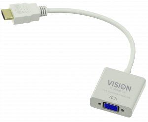 Vision TC-HDMIVGA video cable adapter VGA (D-Sub) HDMI Type A (Standard) White