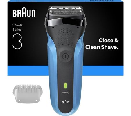 BRAUN Series 3 BRA310S Wet & Dry Shaver - Black, Black